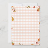 Baby Sprinkle Pumpkin Baby Kleidung Babydusche Einladung (Rückseite)