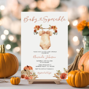 Baby Sprinkle Pumpkin Baby Kleidung Babydusche Einladung