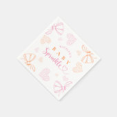Baby-Sprinkle-Ribbon-Partynapkins Serviette (Ecke)