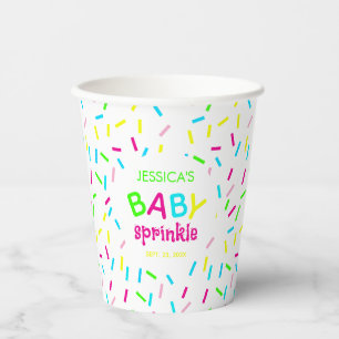 Baby Sprinkle Shower Regenbogen Streusel Bunt  Pappbecher