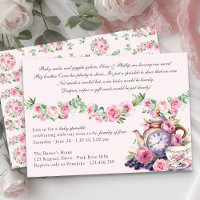 Baby Sprinkle Vintag Tee Party Rosendusche