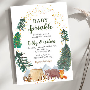 Baby Sprinkle Waldtiere Einladung