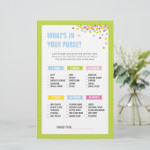 Baby Sprinkle Was ist in deinem Handspiel - Grün Briefpapier (Stehend Vorderseite)