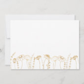 Baby Sprinkle Wildblume Gold Sketch Baby Dusche Einladung (Rückseite)