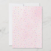 Baby Sprinkles Pastel Rainbow Baby Shower Einladung (Rückseite)
