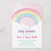 Baby Sprinkles Pastel Rainbow Baby Shower Einladung (Vorne/Hinten)