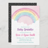 Baby Sprinkles Pastel Rainbow Baby Shower Einladung (Vorne/Hinten)