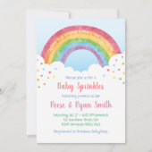 Baby Sprinkles Pastel Rainbow Baby Shower Invitati Einladung (Vorderseite)