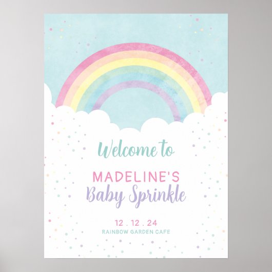 Baby Sprinkles Pastel Rainbow Poster (Vorne)
