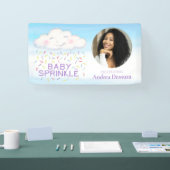 Baby Sprinksy Whimsy Cloud Foto Blue Baby Dusche Banner (Messe)