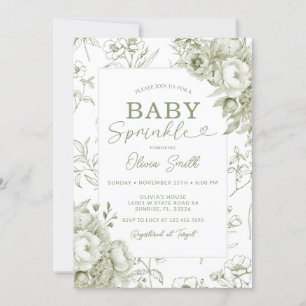 Baby Sprinkware Blumenzunge Vintag Chinoiserie Einladung