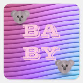 BABY SQUARE STICKER (Vorderseite)