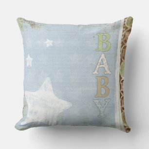 Baby Square Throw Pillow Blue Kissen