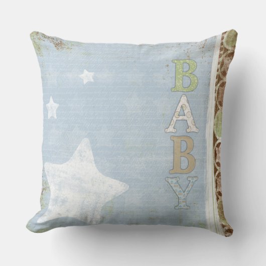 Baby Square Throw Pillow Blue Kissen (Vorderseite)