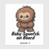 Baby Squatch on board, Sasquatch, Bigfoot Decal Aufkleber (Blatt)