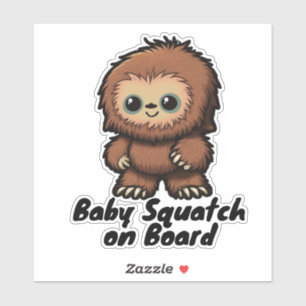 Baby Squatch on board, Sasquatch, Bigfoot Decal Aufkleber