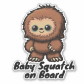 Baby Squatch on board, Sasquatch, Bigfoot Decal Aufkleber (Vorderseite)