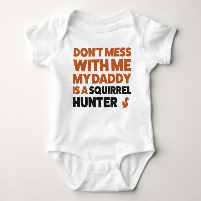 Baby Squirrel Jagen Jersey Bodysuit Shirt (Vorderseite)