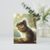 Baby Squirrel Wildlife Portrait Postkarte (Stehend Vorderseite)