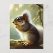 Baby Squirrel Wildlife Portrait Postkarte (Vorderseite)
