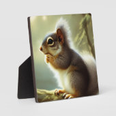 Baby Squirrel Wildlife Portrait Tabletop Fotoplatte (Vorderseite)