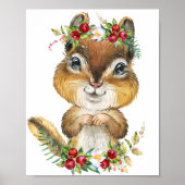 Baby Squirrel Woodland Animal Poster | Wall Art (Vorne)