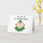 Baby-St Patrick Tageskarte Karte (Gelbe Blume)