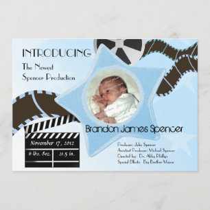 Baby Star ist Geboren Blue Ankündigung