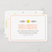 BABY STAR REGISTRIERENDE KARTENBABY SHOWER EINLADUNG (Vorne/Hinten)