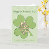 Baby Star Tortoise St Patrick's Day Card Karte (Gelbe Blume)