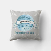 Baby-Stat-Banner Over-Moon-Arrow-Muster Kissen (Rückseite)