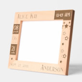 Baby Statistic Stars Geätzte Rahmen (Links)