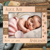 Baby Statistic Stars Geätzte Rahmen