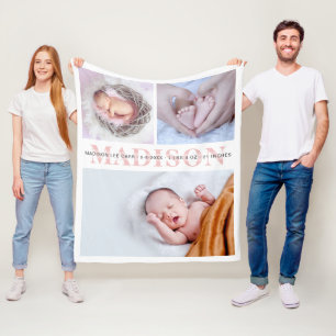 Baby-Statistiken Individuelle Personalisierte Flee Fleecedecke