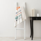 Baby Stats Geburtsankündigung Tan Aquamarin Türkis Sherpadecke (Beispiel)