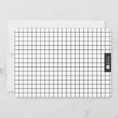 Baby Stats Monogram Blue Color Blocks Foto Birth Ankündigung (Rückseite)