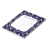 Baby Stats Nautical Navy Anchor Muster Notizblock (Rotiert)
