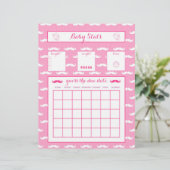 Baby Stats raten das passende Date Baby Duschspiel (Stehend Vorderseite)