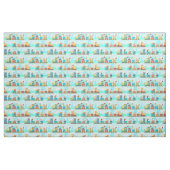 Baby Steam Motor Animals Train on Blue Fabric Stoff (Fat Quarter (45,7 x 55,9 cm))