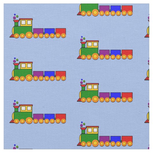 Baby Steam Motor Freight Train on Blue Stoff (Nahaufnahme)