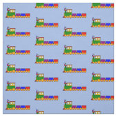 Baby Steam Motor Freight Train on Blue Stoff (Muster)