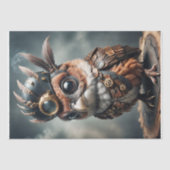 Baby Steampunk Owl - Decoupage- Seidenpapier (Vorderseite)
