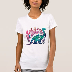 Baby Stegosaurus Dinosaur Farbenwald T-Shirt