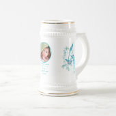 Baby Stein mit Baby Foto Wichtige Geburtsdaten Bierglas (VorderseiteRechts)