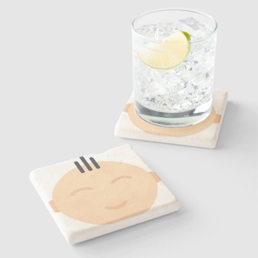 Baby Steinuntersetzer (Seitenansicht)