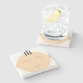 Baby Steinuntersetzer (Seitenansicht)