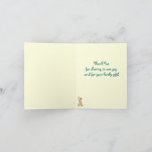 Baby-Steppdecke danken Ihnen mit Vers Dankeskarte (Innenseite)