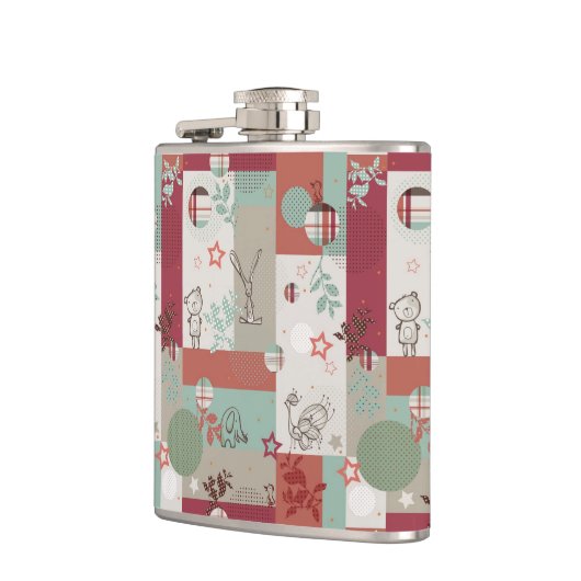 Baby-Steppdecken-Muster 2 Flachmann (Links)