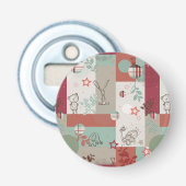 Baby-Steppdecken-Muster 2 Flaschenöffner (Vorderseite)