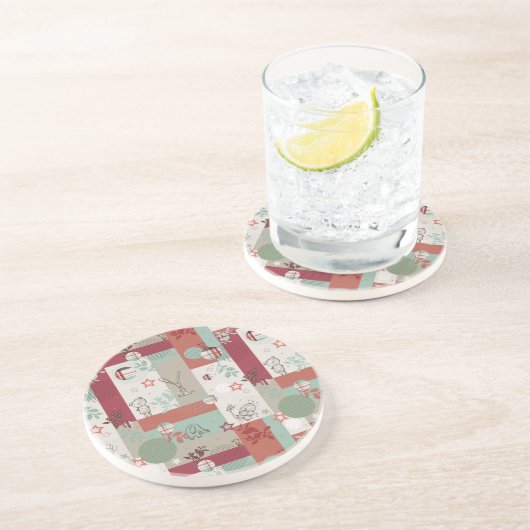 Baby-Steppdecken-Muster 2 Getränkeuntersetzer (Seite)